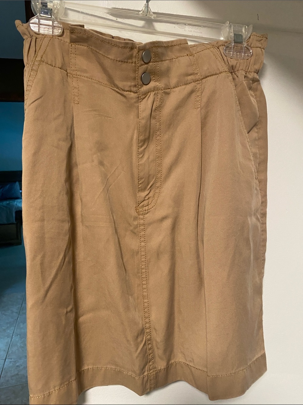 LOFT Tan Midi Skirt